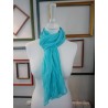 Foulard froissé turquoise clair