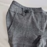 Pantalon fluide évasé chiné gris foncé T38 Camaïeu - détail
