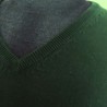 Débardeur en V vert sapin TL James & Nocholson - détail