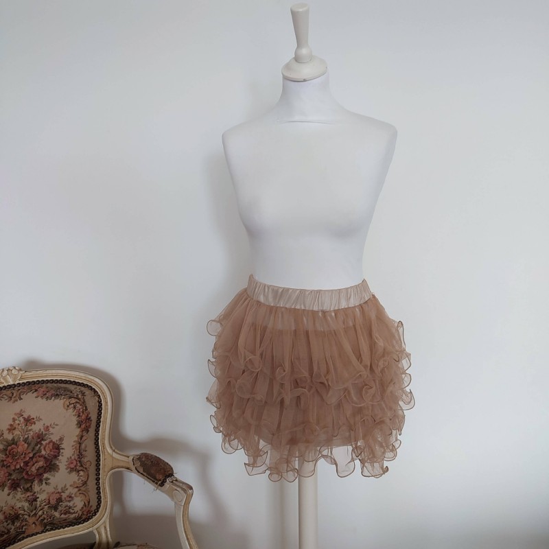 Jupe beige en tulle ondulé TU Molly Bracken