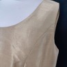 Robe droite en soie brillante beige soleil TU Jolie Femme - détail