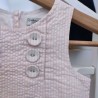 Robe gaufrée rayée rose et blanc 3 ans Cyrillus - Détail