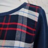 Sweater écossais bleu marine T 1 - Détail