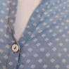 Blouse fleurie bleue et blanche T 40 Tom Tailor - Détail