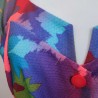 Robe gaufréé à ramages multicolores vifs T 42-44 Kalinka - Textile