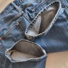 Jeans denim moyen T 32 Quiksilver - Usure ourlets