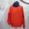 Blouson imperméable orange et bleu marine T XL Decathlon - Dos