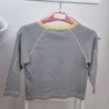 T-shirt rayé gris et marron 6 ans Petit Bateau - Dos