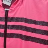 Veste de sport rose fluo à bandes noires pailletées 14 ans Adidas