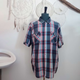 Chemisette écossaise bleu et rouge T XXL Canda