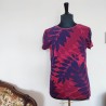 T-shirt violet et fuchsia à feuillage T M Devred