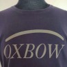 T-shirt bleu marine logo gris T M Oxbow - Motif