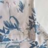 Pantacourt gris clair aux fleurs bleues T 40 Camaïeu - Détail