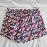 Jupe-short fleurie bleu à fleurs bordeaux T M Louise Misha - Arrière