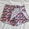 Jupe-short fleurie bleu à fleurs bordeaux T M Louise Misha - Jupette