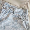 Short en jeans clair à feuillage T 38 Camaïeu - Motif