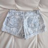 Short en jeans clair à feuillage T 38 Camaïeu - Arrière