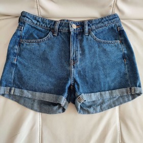 Short en jeans foncé T 34 H&M