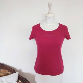 T-shirt rose cerise marque strass T S Esprit