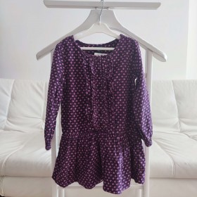 Robe en velours prune et violette 3 ans Baby GAP