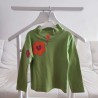 T-shirt vert pomme à la fleur 4 ans Funky School