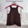 Robe marron en toile de laine 4 ans Bonpoint - Dos