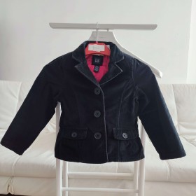 Veste en velours lisse noir 5 ans Baby GAP