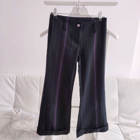 Pantalon noir rayé violet 8 ans Caprice de Fille