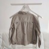 Blouson en velours beige grisé 6 ans Okaïdi - Dos