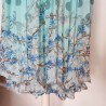 Robe plissée bleu clair à pois et fleurs T S Sweet Miss - Volants et fleurs