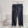 Jeans foncé aux surpiqûres colorées 10 ans Tape à l' Oeil - Arrière