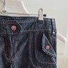 Jeans foncé aux surpiqûres colorées 10 ans Tape à l' Oeil - Détail