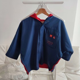 Poncho d' hiver bleu marine 6 ans Marèse