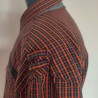 Chemisette écossaise noire et orange T 2XL Angelo Litrico - Passants épaulettes