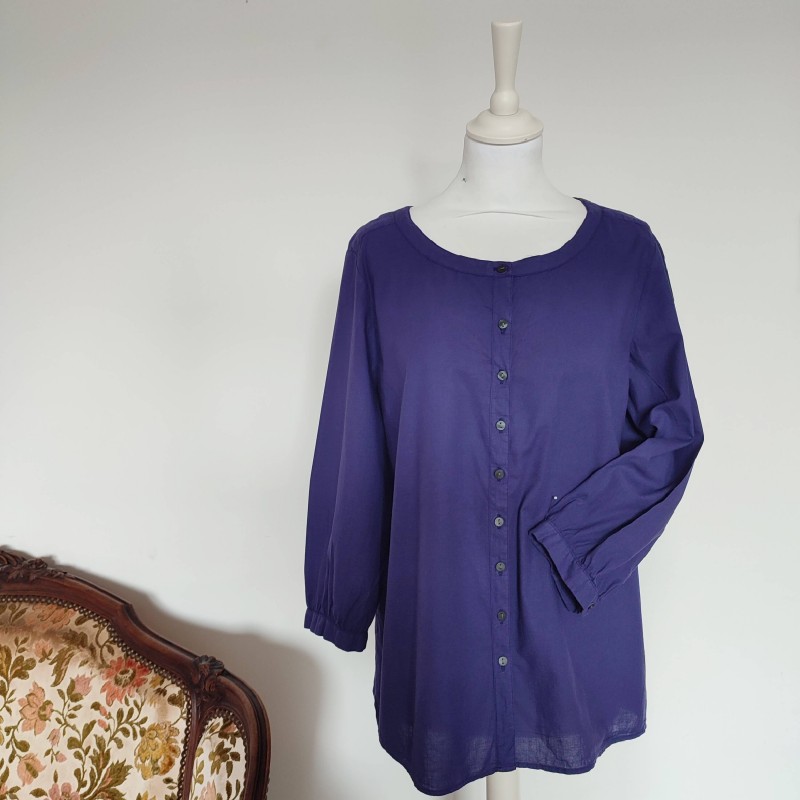 Blouse boutonnée violette T L Bensimon