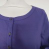 Blouse boutonnée violette T L Bensimon - Encolure