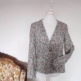 Veste de Tailleur à petites fleurs T 42 Caroll