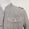 Veste officier blanche rayée gris T 38 Aigle - Détail