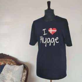 T-shirt bleu marine Hugge T XL Monogram Danmark