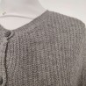 Gilet grosses mailles gris clair T M H & M Logg - Détail