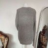 Gilet grosses mailles gris clair T M H & M Logg - Dos