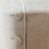 Veste de Tailleur naturelle et blanche T 40 1.2.3 - Boutons coniques