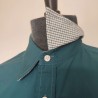 Chemise bleu-vert canard T M Van Vaan - Col