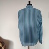 Chemise fine à rayures verticales Vintage T L Helle - Dos
