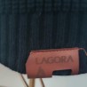 Pull grosses mailles noir, rouge et gris T XXL Lagora - Etiquette de la marque