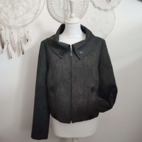 Blouson gris chiné T 42 Chantal Rosner