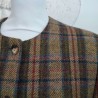 Veste écossaise aux couleurs d'automne T 44 - Col et textile