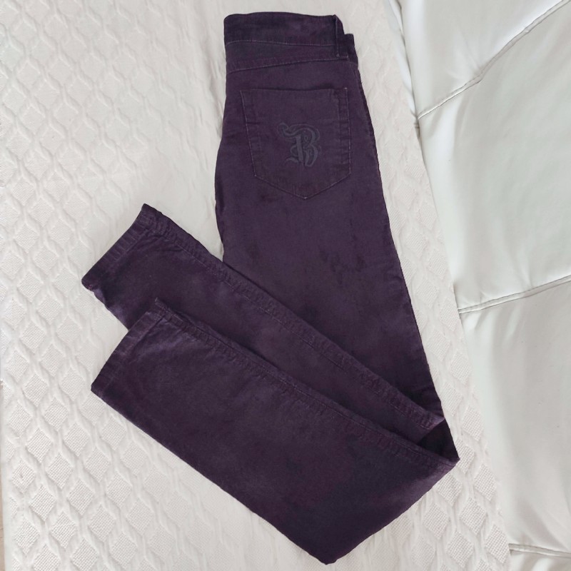 Pantalon velours prune T32 Bizzbee