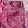 Jeans rose fushia blanchi  W27 FishBone - Poche arrière