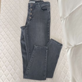 Jeans noir blanchi T 36 Naf Naf